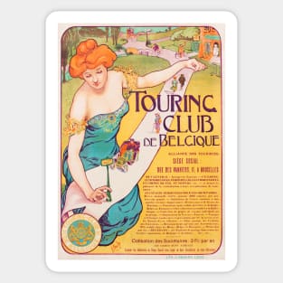 Ad for Touring Club de Belgique,1901 Sticker